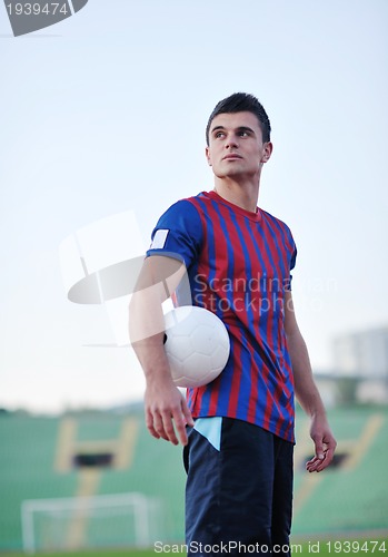 Image of soccer player portrait