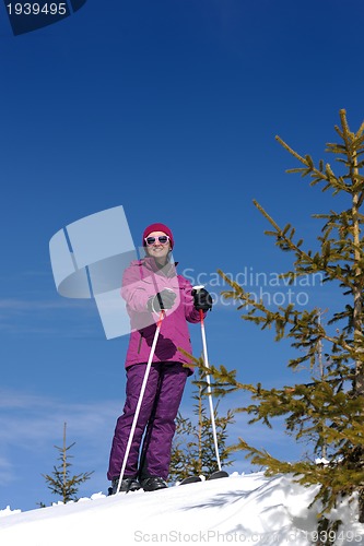 Image of winter woman ski