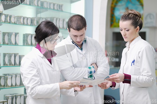 Image of pharmacy drugstore people team