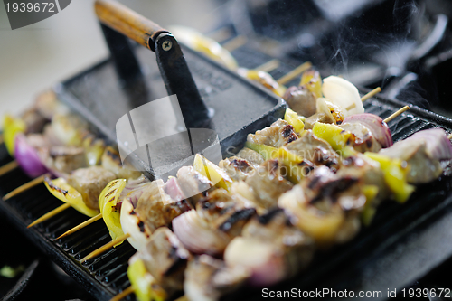 Image of tasty meat on stick