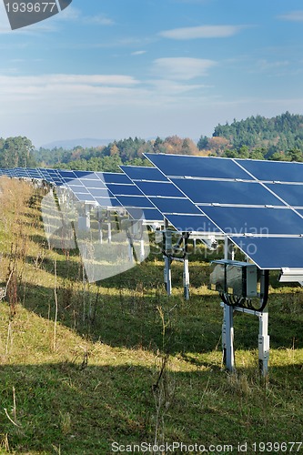 Image of solar panel renewable energy field