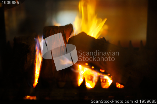 Image of fireplace flame background