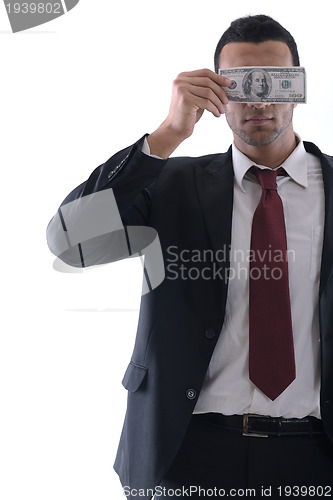 Image of Business man holding money