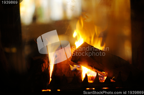 Image of fireplace flame background