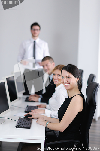 Image of business people group working in customer and helpdesk office