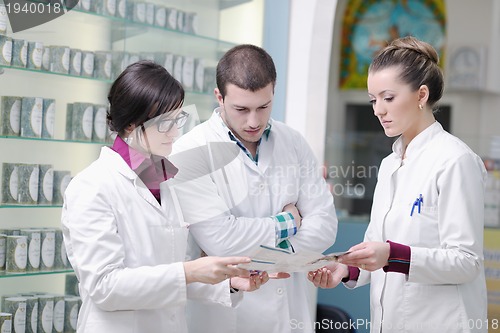 Image of pharmacy drugstore people team