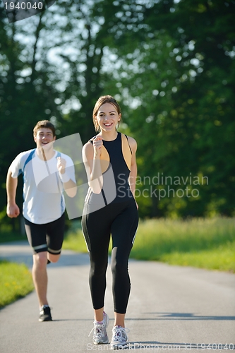 Image of couple jogging