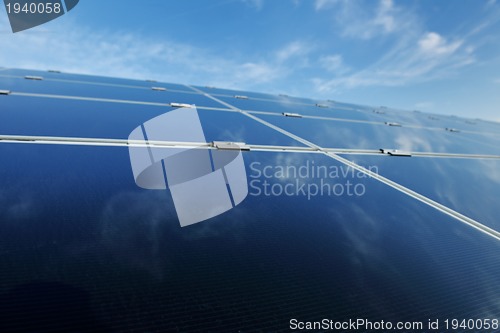 Image of solar panel renewable energy field