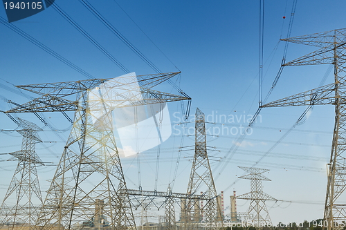 Image of Electrical power lines and towers