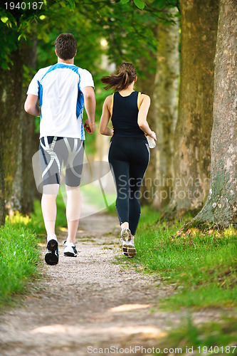 Image of couple jogging