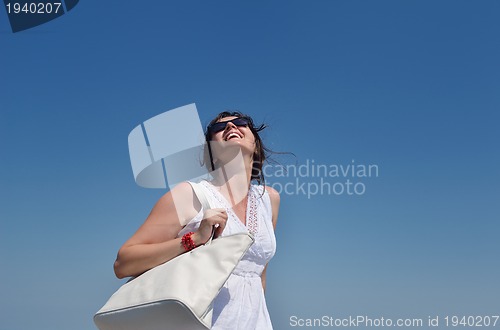 Image of happy woman outdoor