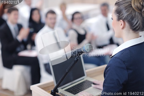 Image of business woman giving presentation