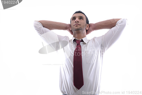 Image of business man isolated over white background