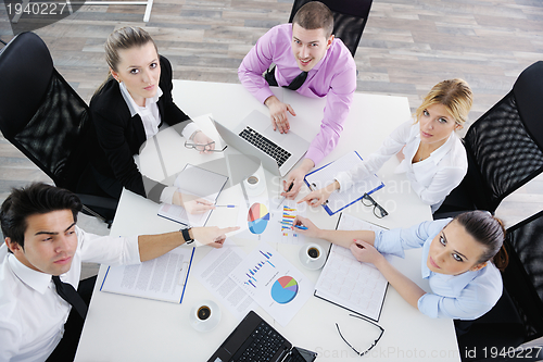 Image of Group of young business people at meeting