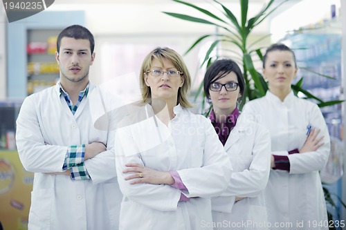 Image of pharmacy drugstore people team