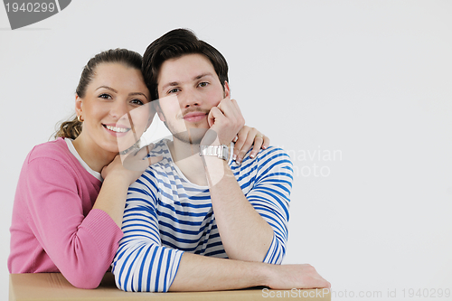 Image of Young couple moving in new house