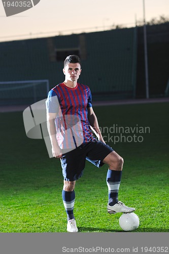 Image of soccer player portrait