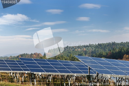 Image of solar panel renewable energy field