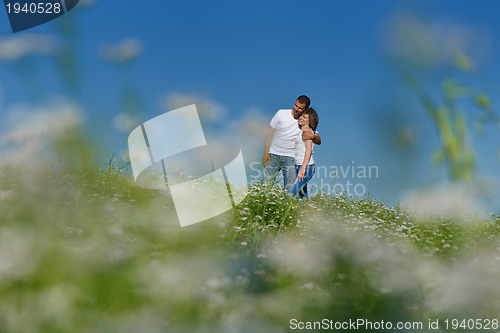 Image of happy couple in wheat field
