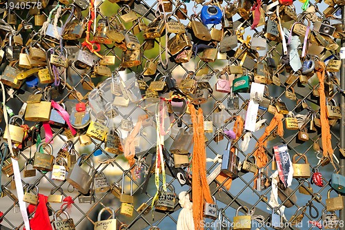 Image of Love locks in Paris