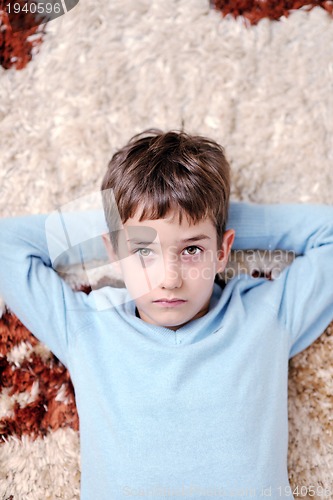 Image of portrait of child at home