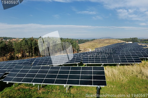 Image of solar panel renewable energy field