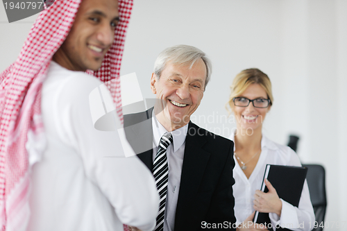 Image of Arabic business man at meeting