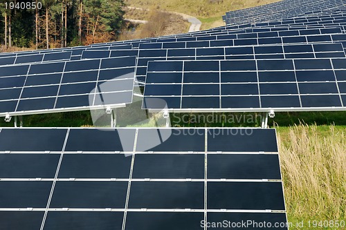 Image of solar panel renewable energy field