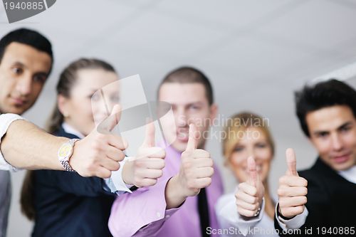 Image of Group of young business people at meeting