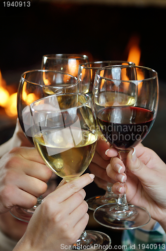 Image of Group of happy young people at party