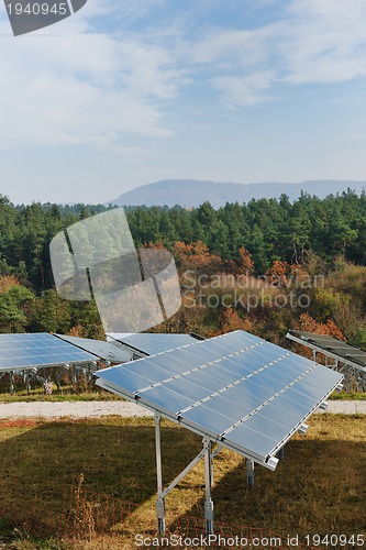 Image of solar panel renewable energy field