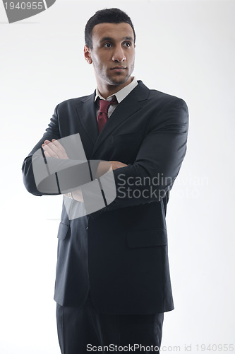 Image of business man isolated over white background