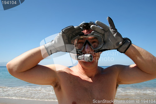 Image of Man snorkeling