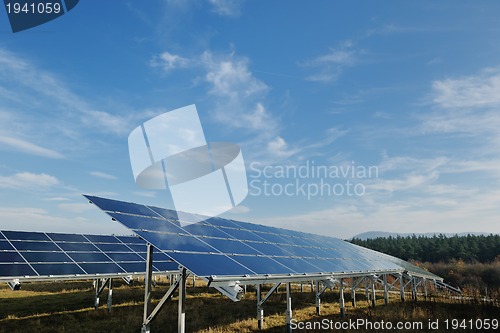 Image of solar panel renewable energy field