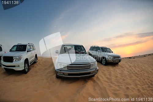 Image of desert safari vehicles