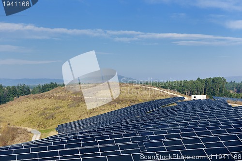 Image of solar panel renewable energy field