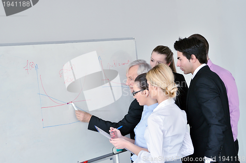 Image of Senior business man giving a presentation