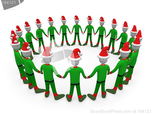 Image of Santa's Helpers in Circle