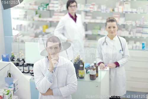 Image of pharmacy drugstore people team