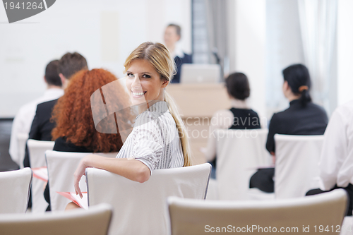 Image of business woman giving presentation