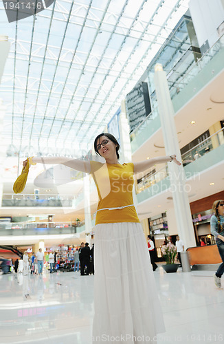 Image of happy woman shopping
