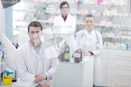 Image of pharmacy drugstore people team