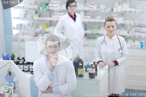 Image of pharmacy drugstore people team