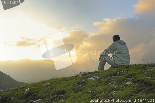 Image of fresh sunrise at mountain