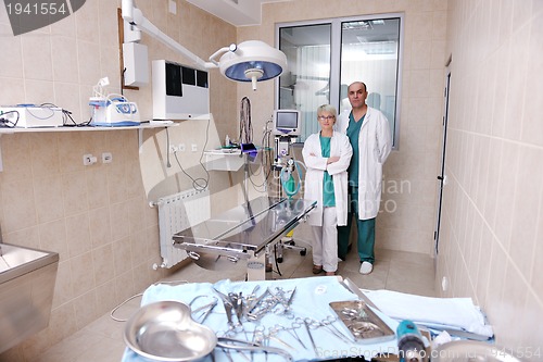 Image of veterinarian and assistant in a small animal clinic