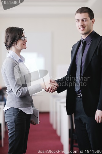 Image of business people group on seminar