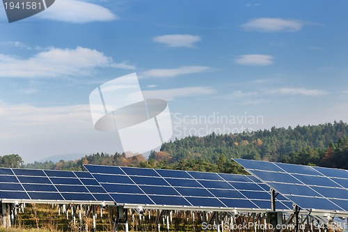 Image of solar panel renewable energy field