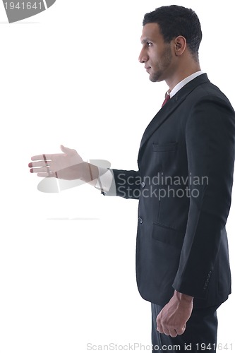 Image of business man giving you a hand shake