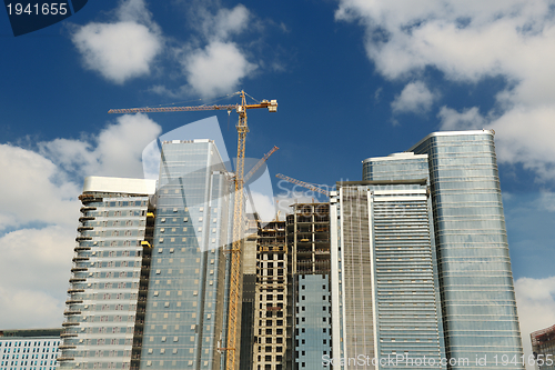 Image of Construction site with crane