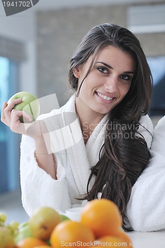 Image of young couple have fun in modern kitchen